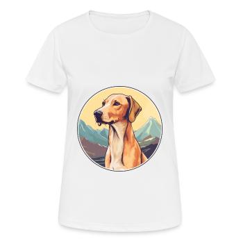 Old Croatian Sighthound Dog Breed Cartoon Kawaii W - Women's Breathable T-Shirt - white - Front - AI Model Female 172 dark (172cm)