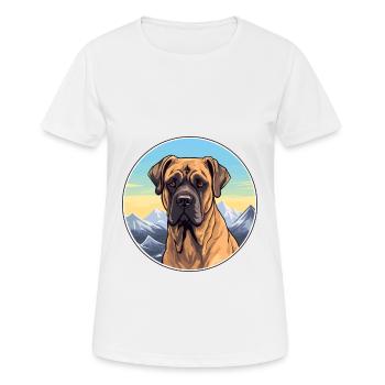 Perro de Presa Canario Hunderasse Cartoon Kawaii Wa - Frauen T-Shirt atmungsaktiv - Weiß - Vorne - AI Model Female 172 dark (172cm)