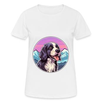 Chien de garde portugais race de chien dessin animé kawaii eau - T-shirt respirant Femme - blanc - Devant - AI Model Female 172 dark (172cm)