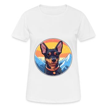 Ratonero Valenciano Race de chien Cartoon Kawaii Eau - T-shirt respirant Femme - blanc - Devant - AI Model Female 172 dark (172cm)