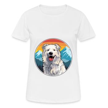 Rumänische Mioritische Hunderasse Karikatur Kawaii Waterco - Frauen T-Shirt atmungsaktiv - Weiß - Vorne - AI Model Female 172 dark (172cm)