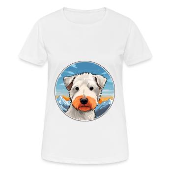 Pumi Hunderasse Karikatur Kawaii Aquarell - Frauen T-Shirt atmungsaktiv - Weiß - Vorne - AI Model Female 172 dark (172cm)