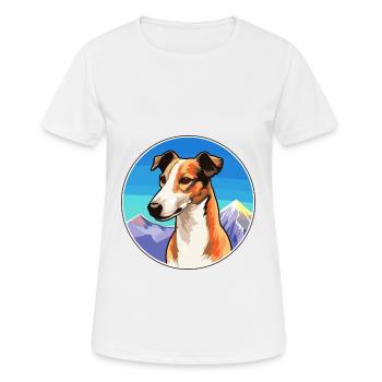 Rampur lévrier chien race dessin animé kawaii watercol - T-shirt respirant Femme - blanc - Devant - AI Model Female 172 dark (172cm)