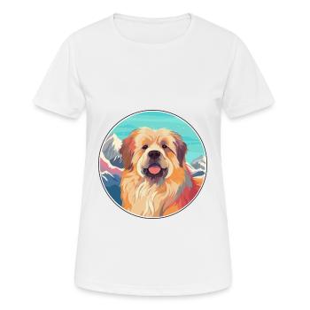 Sarplaninac Hunderasse Karikatur Kawaii Aquarell - Frauen T-Shirt atmungsaktiv - Weiß - Vorne - AI Model Female 172 dark (172cm)