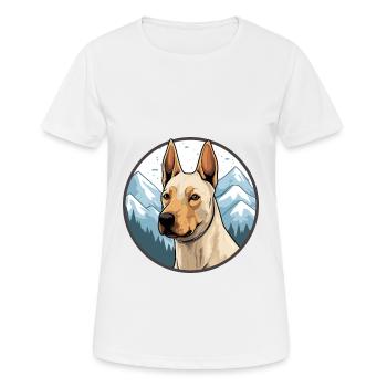 Thai Ridgeback chien race Cartoon Kawaii aquarelle - T-shirt respirant Femme - blanc - Devant - AI Model Female 172 dark (172cm)