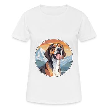 Smaland chien chien race dessin animé Kawaii aquarelle - T-shirt respirant Femme - blanc - Devant - AI Model Female 172 dark (172cm)
