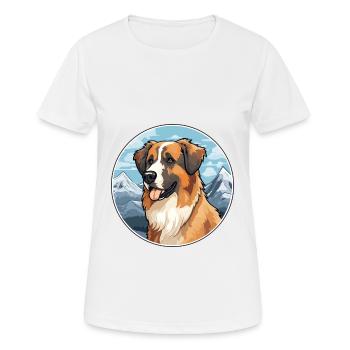 Schäferhund Rasse Karikatur Kawaii Aquarell - Frauen T-Shirt atmungsaktiv - Weiß - Vorne - AI Model Female 172 dark (172cm)