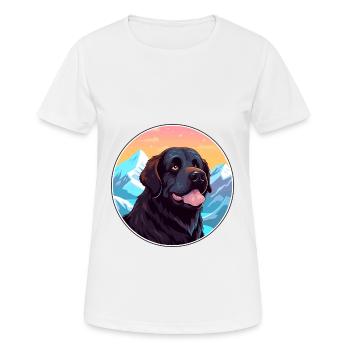 Seskar phoque chien race dessin animé Kawaii aquarelle - T-shirt respirant Femme - blanc - Devant - AI Model Female 172 dark (172cm)