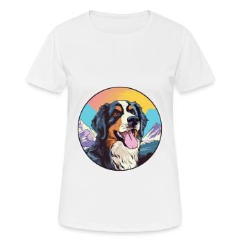 Slovensky Kopov Race De Chien Cartoon Kawaii Watercolo - T-shirt respirant Femme - blanc - Devant - AI Model Female 172 dark (172cm)