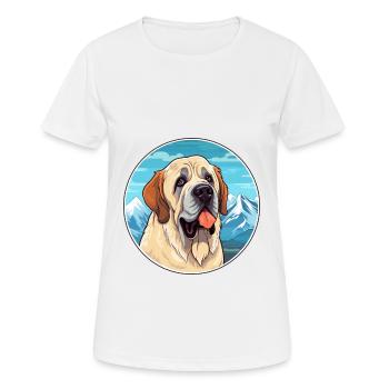 Spanish Mastiff Dog Breed Cartoon Kawaii Watercolo - Women's Breathable T-Shirt - white - Front - AI Model Female 172 dark (172cm)