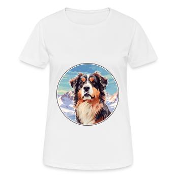 Taigan Kyrgyz Taighany Dog Breed Cartoon Kawaii Wa - Women's Breathable T-Shirt - white - Front - AI Model Female 172 dark (172cm)