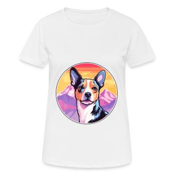 Teddy Roosevelt Terrier Dog Breed Cartoon Kawaii W - Women's Breathable T-Shirt - white - Front - AI Model Female 172 dark (172cm)