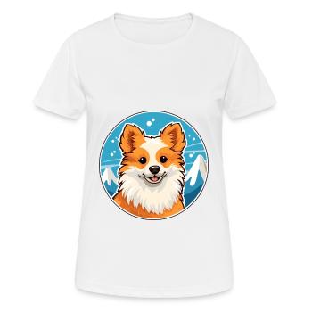 Spielzeug Deutscher Spitz Hund Rasse Cartoon Kawaii Watercol - Frauen T-Shirt atmungsaktiv - Weiß - Vorne - AI Model Female 172 dark (172cm)
