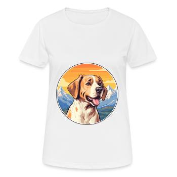 Tosa Hunderasse Karikatur Kawaii Aquarell - Frauen T-Shirt atmungsaktiv - Weiß - Vorne - AI Model Female 172 dark (172cm)