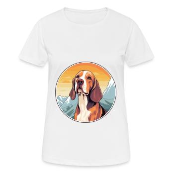 Yugoslavian Hound Dog Breed Cartoon Kawaii Waterco - Women's Breathable T-Shirt - white - Front - AI Model Female 172 dark (172cm)