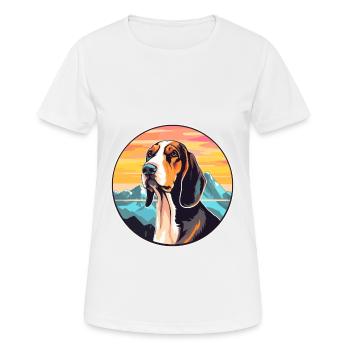 Treeing Walker Coonhound Dog Breed Cartoon Kawaii - Women's Breathable T-Shirt - white - Front - AI Model Female 172 dark (172cm)
