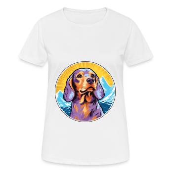 Alpine Dachsbracke Dog Breed Cartoon Kawaii Waterc - Women's Breathable T-Shirt - white - Front - AI Model Female 172 dark (172cm)
