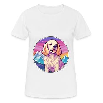American Cocker Spaniel chien race Cartoon Kawaii W - T-shirt respirant Femme - blanc - Devant - AI Model Female 172 dark (172cm)