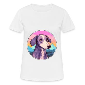 Rat andalou chasse chien race dessin animé kawaii wa - T-shirt respirant Femme - blanc - Devant - AI Model Female 172 dark (172cm)