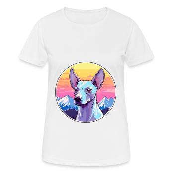 American Hairless Terrier chien race Cartoon Kawaii - T-shirt respirant Femme - blanc - Devant - AI Model Female 172 dark (172cm)