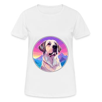 Berger anatolien chien race dessin animé kawaii waterc - T-shirt respirant Femme - blanc - Devant - AI Model Female 172 dark (172cm)