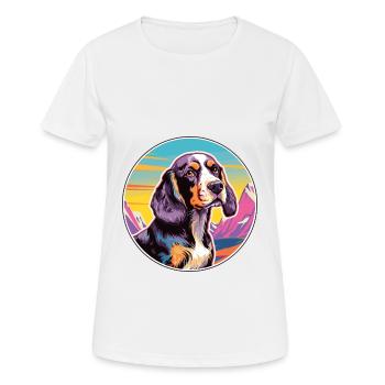 Ariege Pointer Dog Breed Cartoon Kawaii Watercolor - Women's Breathable T-Shirt - white - Front - AI Model Female 172 dark (172cm)
