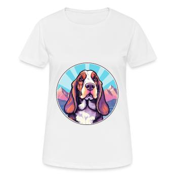 Basset Bleu De Gascogne Dog Breed Cartoon Kawaii W - Women's Breathable T-Shirt - white - Front - AI Model Female 172 dark (172cm)