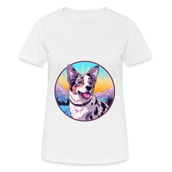Australischer Stumpy Tail Cattle Dog Rasse Cartoon Ka - Frauen T-Shirt atmungsaktiv - Weiß - Vorne - AI Model Female 172 dark (172cm)