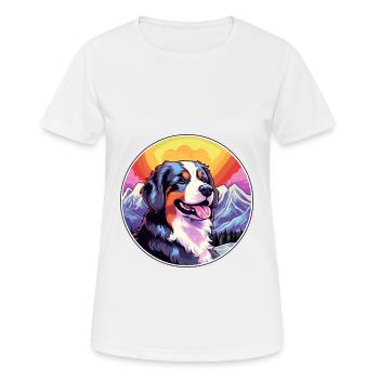 Berner Laufhund Dog Breed Cartoon Kawaii Watercolo - Women's Breathable T-Shirt - white - Front - AI Model Female 172 dark (172cm)