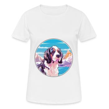 Braque Francais Race de chien Cartoon Kawaii Watercolo - T-shirt respirant Femme - blanc - Devant - AI Model Female 172 dark (172cm)