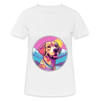 Braque Saint Germain chien race dessin animé kawaii Wate - T-shirt respirant Femme - blanc - Devant - AI Model Female 172 dark (172cm)