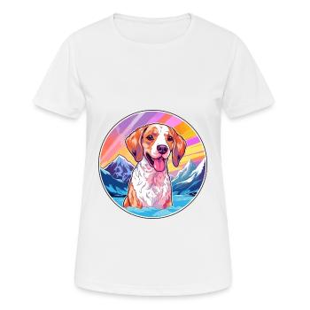 Braque Du Bourbonnais Hunderasse Cartoon Kawaii Wat - Frauen T-Shirt atmungsaktiv - Weiß - Vorne - AI Model Female 172 dark (172cm)