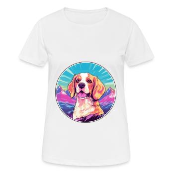 Broholmer Hunderasse Karikatur Kawaii Aquarell - Frauen T-Shirt atmungsaktiv - Weiß - Vorne - AI Model Female 172 dark (172cm)