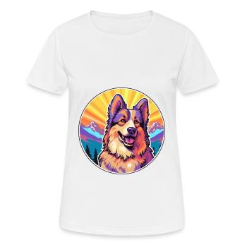 Bohemian Shepherd Dog Breed Cartoon Kawaii Waterco - Women's Breathable T-Shirt - white - Front - AI Model Female 172 dark (172cm)