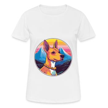 Cirneco Dell Etna Dog Breed Cartoon Kawaii Waterco - Women's Breathable T-Shirt - white - Front - AI Model Female 172 dark (172cm)