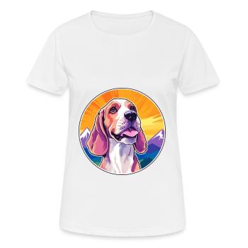 Französischer weißer und orangefarbener Hund Rasse Cartoon Ka - Frauen T-Shirt atmungsaktiv - Weiß - Vorne - AI Model Female 172 dark (172cm)