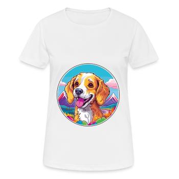 Cao De Castro Laboreiro Race De Chien Cartoon Kawaii W - T-shirt respirant Femme - blanc - Devant - AI Model Female 172 dark (172cm)