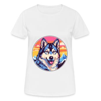Czechoslovak Wolfdog Dog Breed Cartoon Kawaii Wate - Women's Breathable T-Shirt - white - Front - AI Model Female 172 dark (172cm)