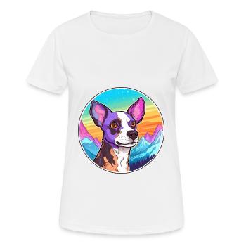 Decker Ratte Terrier Hunderasse Cartoon Kawaii Waterc - Frauen T-Shirt atmungsaktiv - Weiß - Vorne - AI Model Female 172 dark (172cm)
