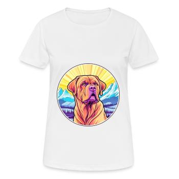 Bordeauxdogge Hunderasse Cartoon Kawaii Waterco - Frauen T-Shirt atmungsaktiv - Weiß - Vorne - AI Model Female 172 dark (172cm)
