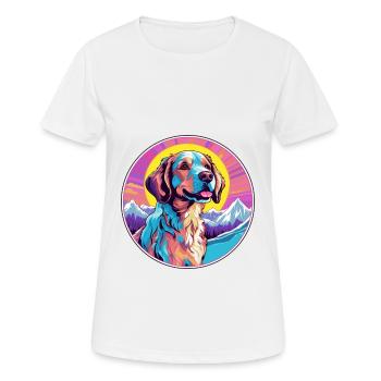 Jamthund Dog Breed Cartoon Kawaii Watercolor - Women's Breathable T-Shirt - white - Front - AI Model Female 172 dark (172cm)