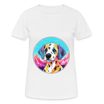 Dalmatinische Hunderasse Karikatur Kawaii Aquarell - Frauen T-Shirt atmungsaktiv - Weiß - Vorne - AI Model Female 172 dark (172cm)