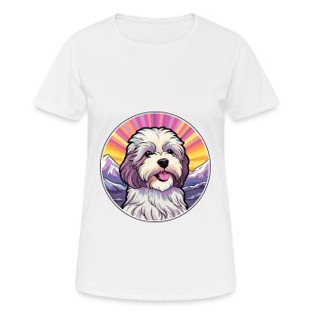 Havaneser Hund Rasse Cartoon Kawaii Aquarell - Frauen T-Shirt atmungsaktiv - Weiß - Vorne - AI Model Female 172 dark (172cm)
