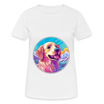 Karakachan chien race dessin animé Kawaii aquarelle - T-shirt respirant Femme - blanc - Devant - AI Model Female 172 dark (172cm)