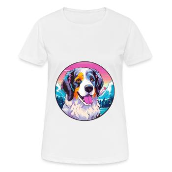 Kuchi Hunderasse Karikatur Kawaii Aquarell - Frauen T-Shirt atmungsaktiv - Weiß - Vorne - AI Model Female 172 dark (172cm)