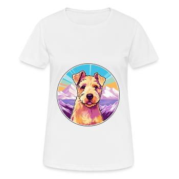 Lakeland Terrier Dog Breed Cartoon Kawaii Watercol - Women's Breathable T-Shirt - white - Front - AI Model Female 172 dark (172cm)