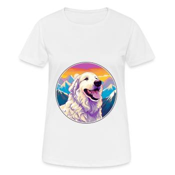 Maremma Sheepdog Dog Breed Cartoon Kawaii Watercol - Women's Breathable T-Shirt - white - Front - AI Model Female 172 dark (172cm)