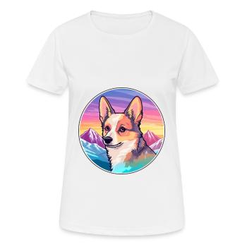 Norwegische Lundehund Hunderasse Cartoon Kawaii Wasser - Frauen T-Shirt atmungsaktiv - Weiß - Vorne - AI Model Female 172 dark (172cm)