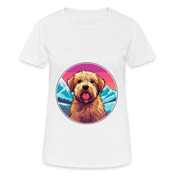 Norfolk Terrier Hunderasse Karikatur Kawaii Watercolo - Frauen T-Shirt atmungsaktiv - Weiß - Vorne - AI Model Female 172 dark (172cm)