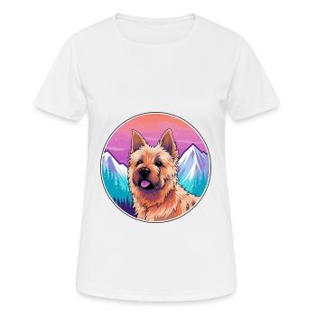 Norwich Terrier Hunderasse Cartoon Kawaii Watercolo - Frauen T-Shirt atmungsaktiv - Weiß - Vorne - AI Model Female 172 dark (172cm)